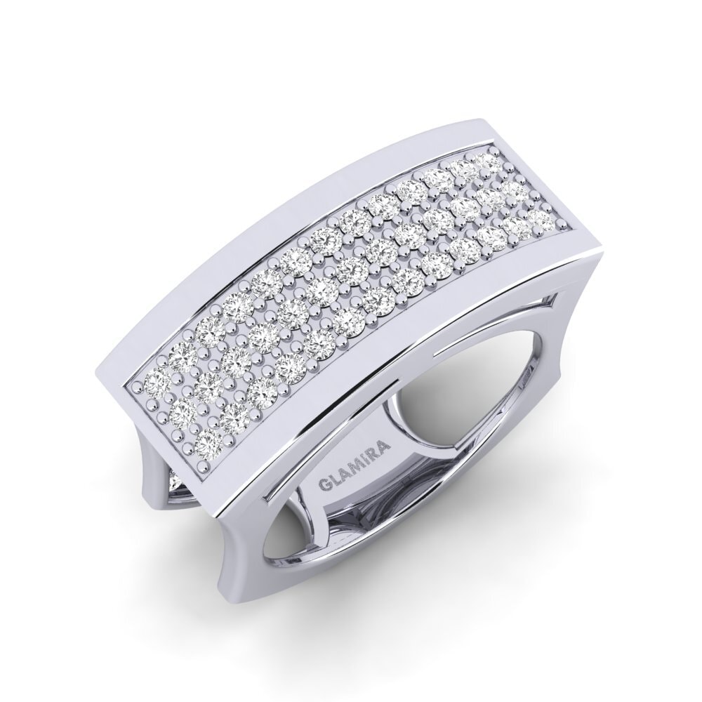 Weißer Saphir Ring Stunky
