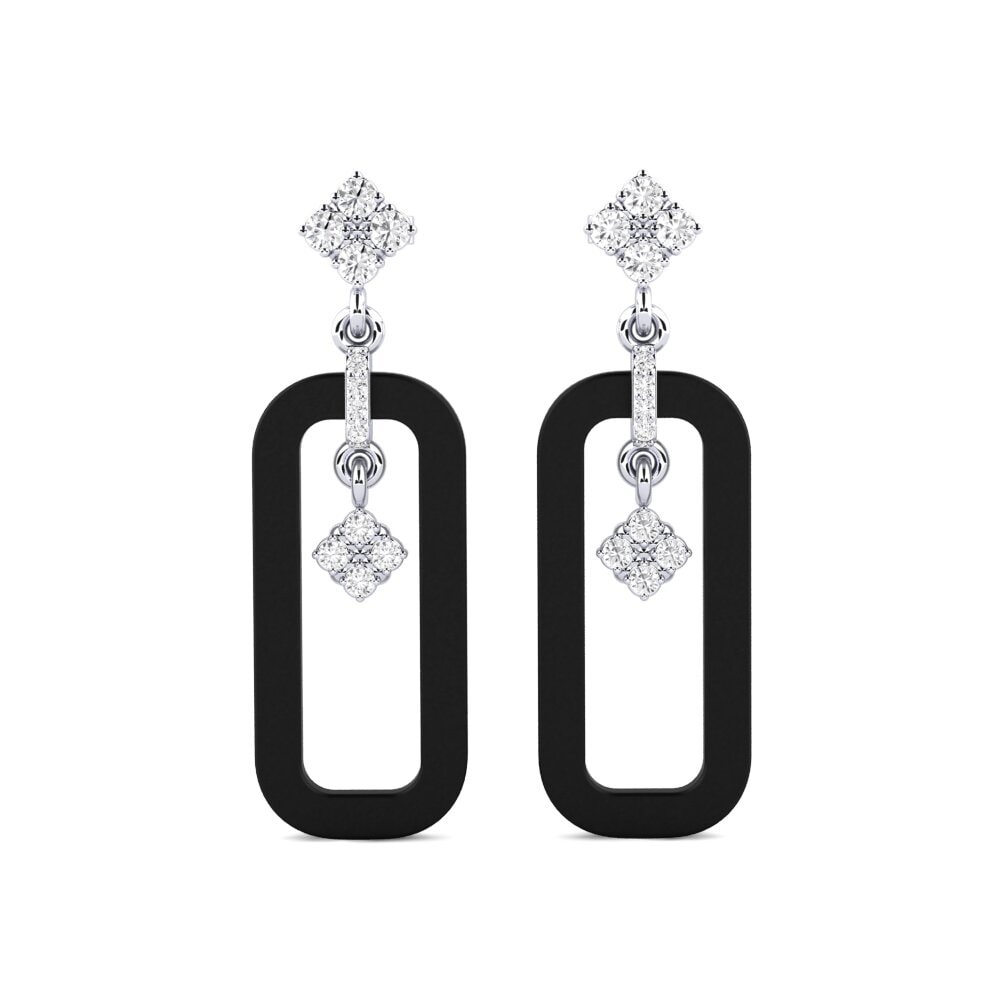 925 Prata de lei diamante-safira Brincos Feminino Stunkyid