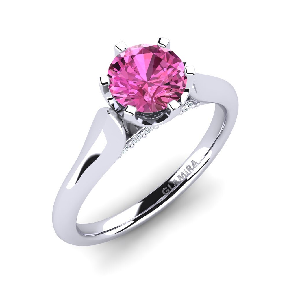 Pink Topaz Engagement Ring Suela 1.0 crt
