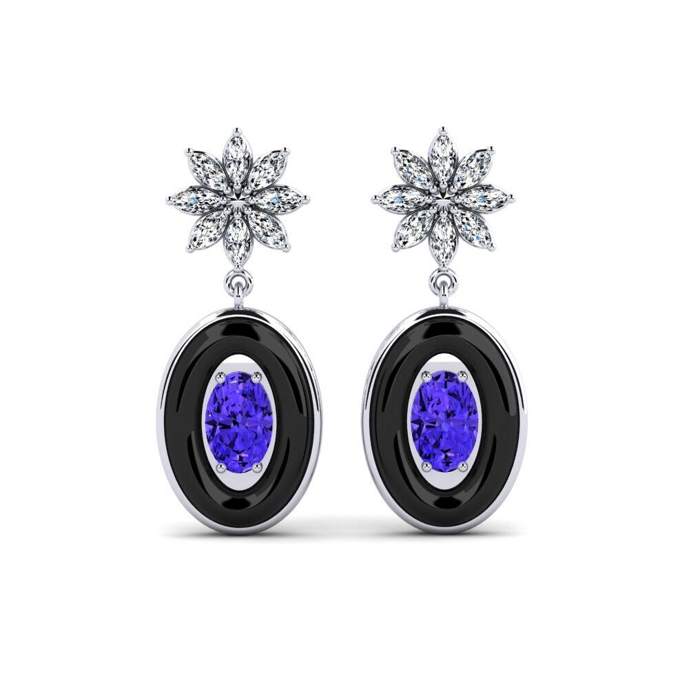 White Silver Tanzanite Women's Earring Suggs