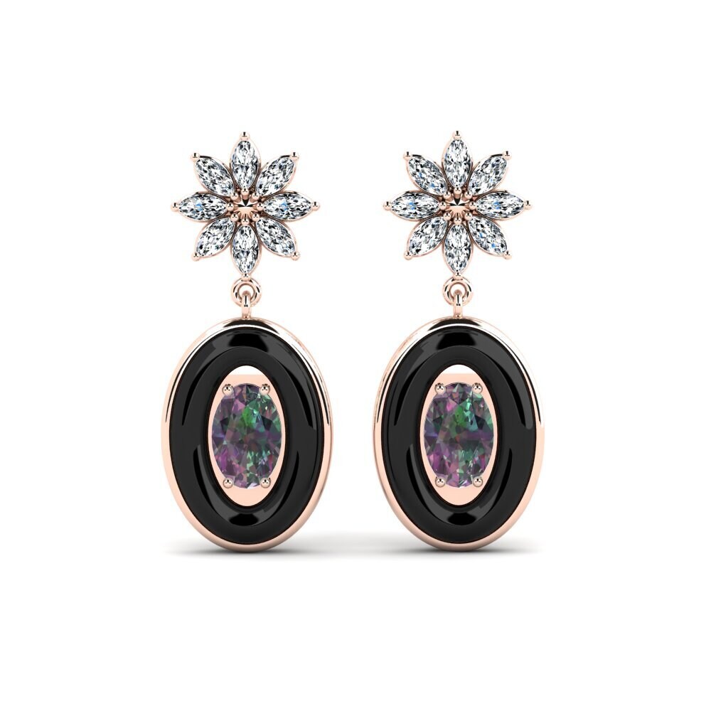18ct Rose Gold Mystic Topaz Women's Earring Suggs