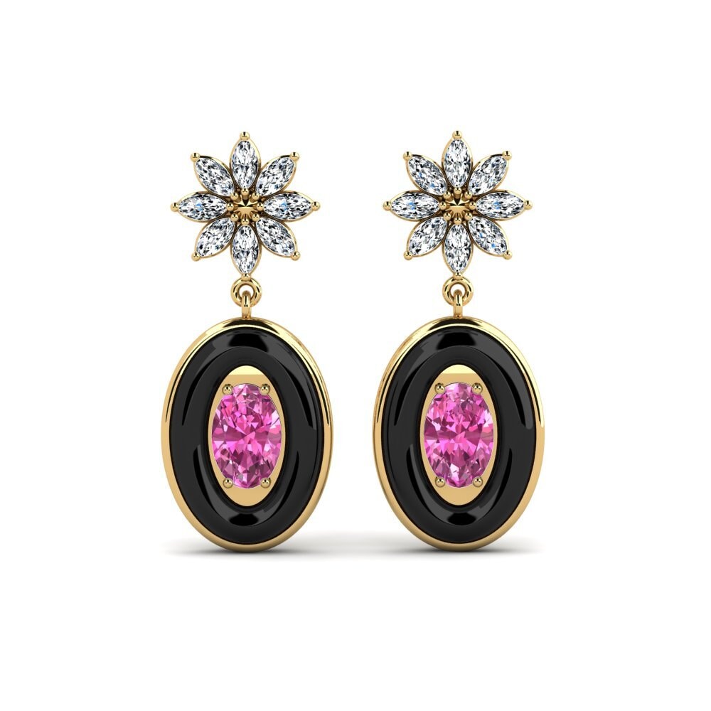Oval Pink Topaz Women's Earring Suggs