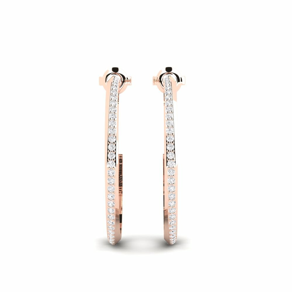 14K Rood Goud Dames Oorbellen Suiga