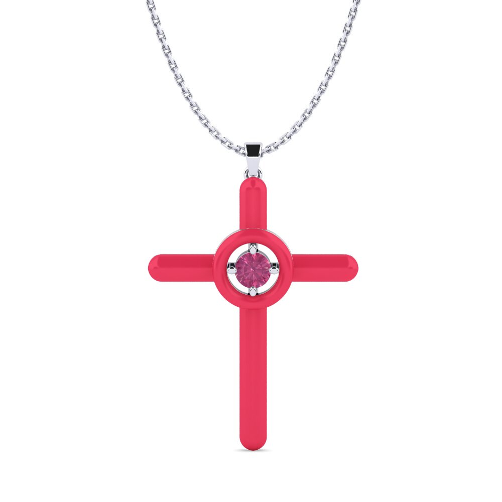 Pink Tourmaline Women's Pendant Suiker