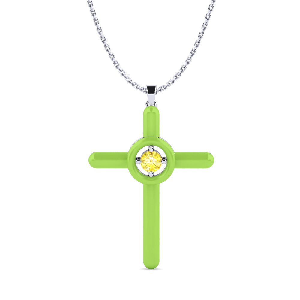 Yellow Sapphire Women's Pendant Suiker
