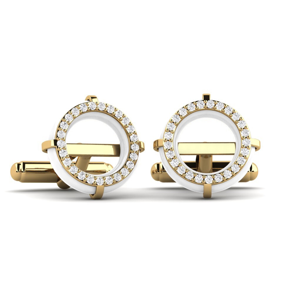White sapphire Cufflink Sullins