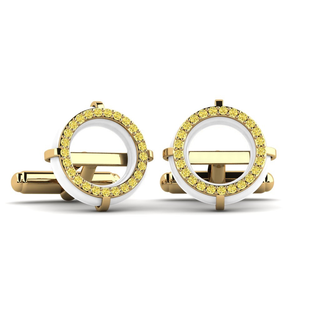 Yellow Sapphire Cufflink Sullins