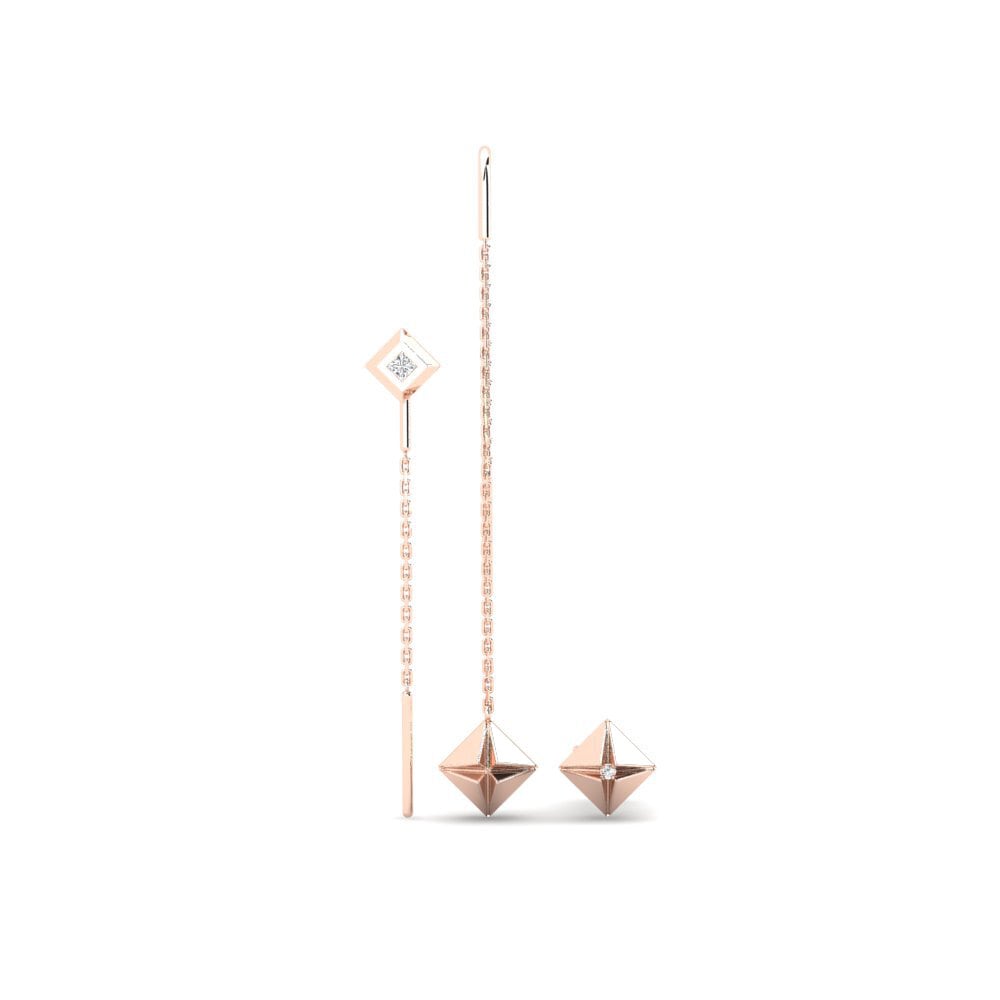 14k Oro Rosa Pendiente de mujer Sulok - SET