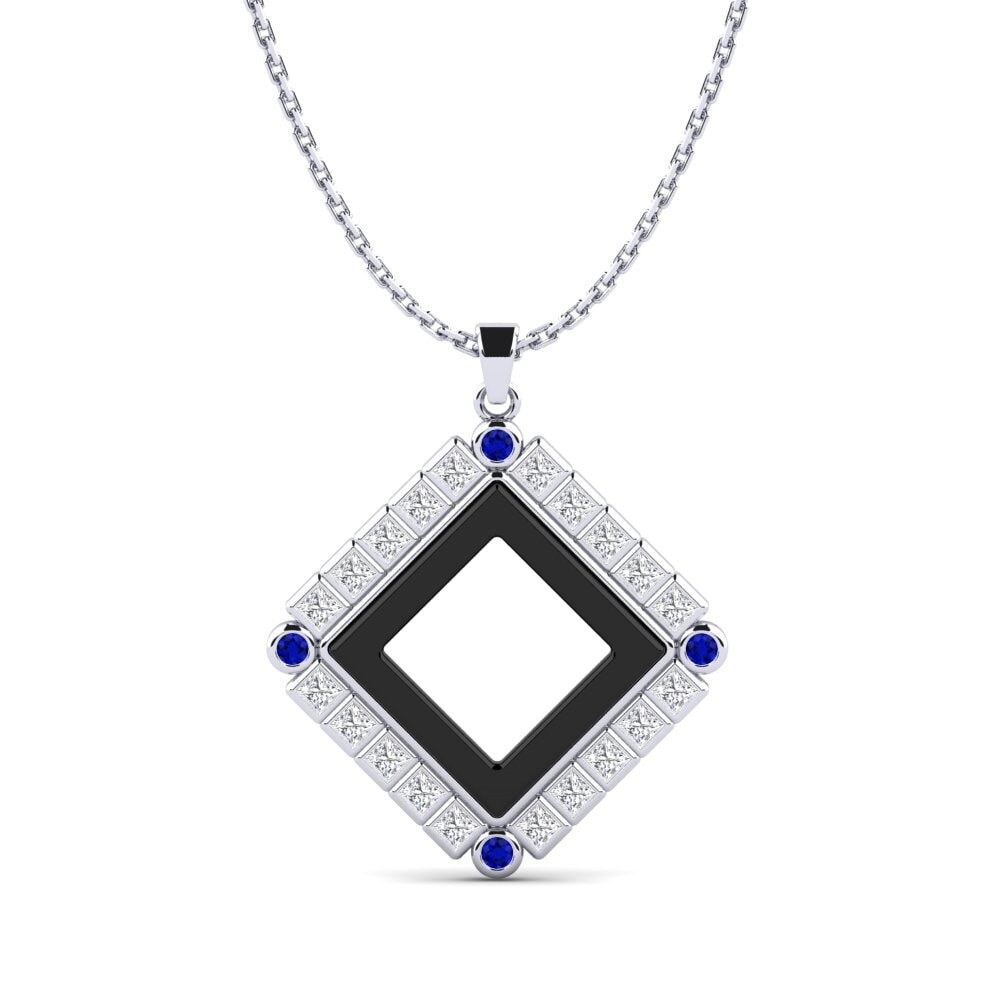White Silver Sapphire Women's Pendant Sumler