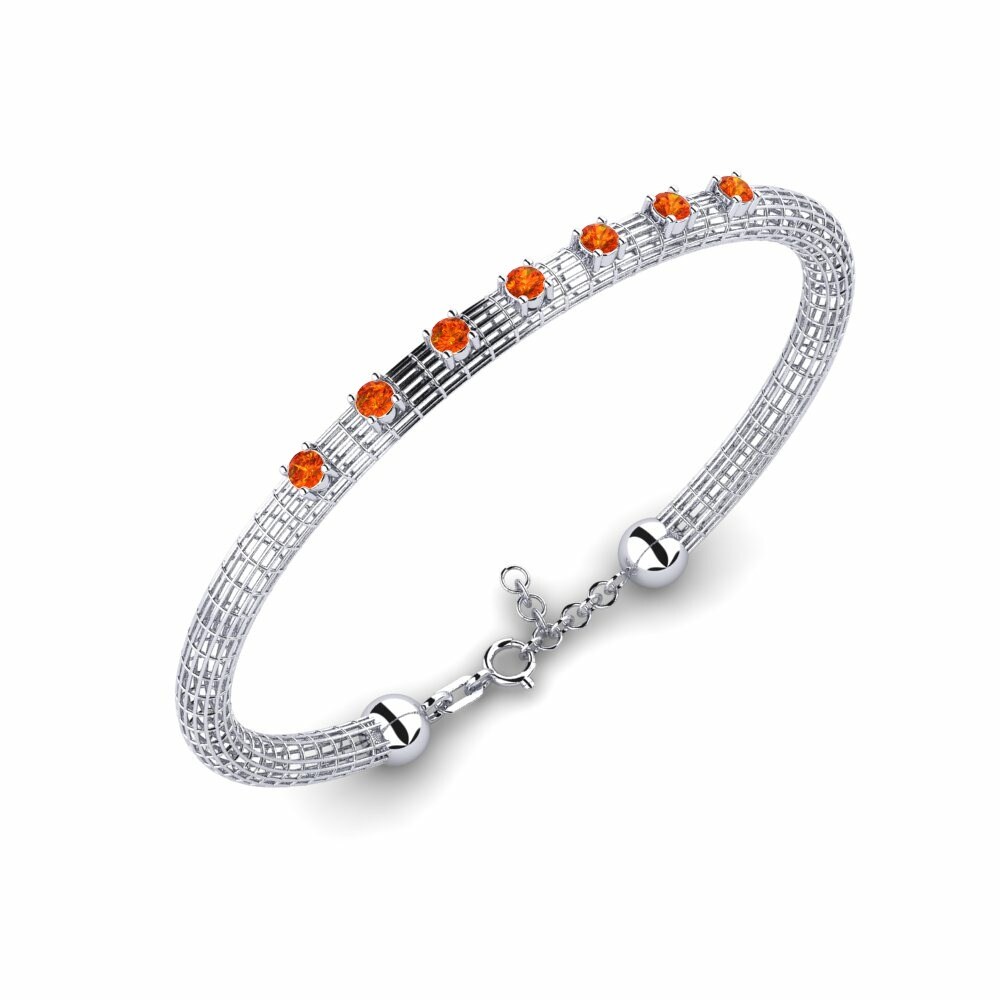 Bracelet jonc femme Sung Saphir orange