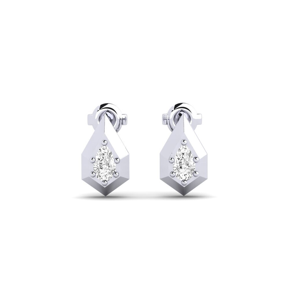 9ct White Gold Women's Earring Sungai