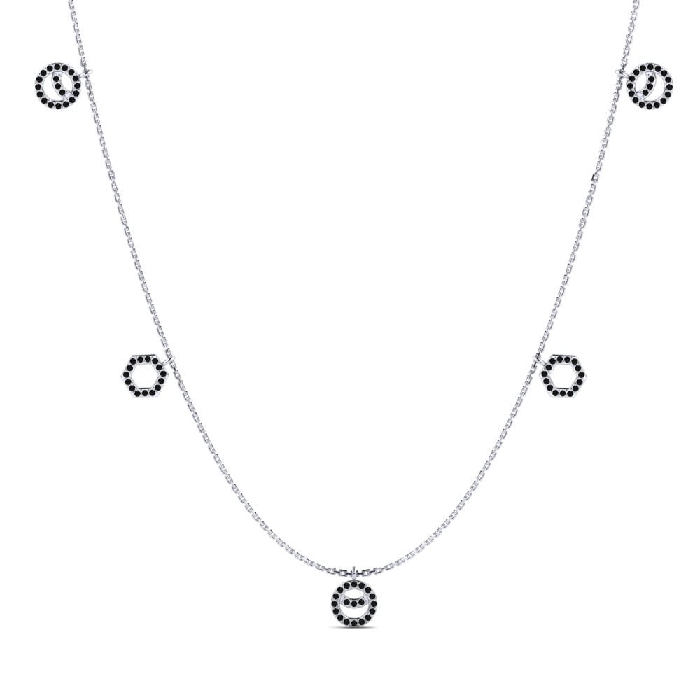 Black Sapphire Women's Necklace Sunshine