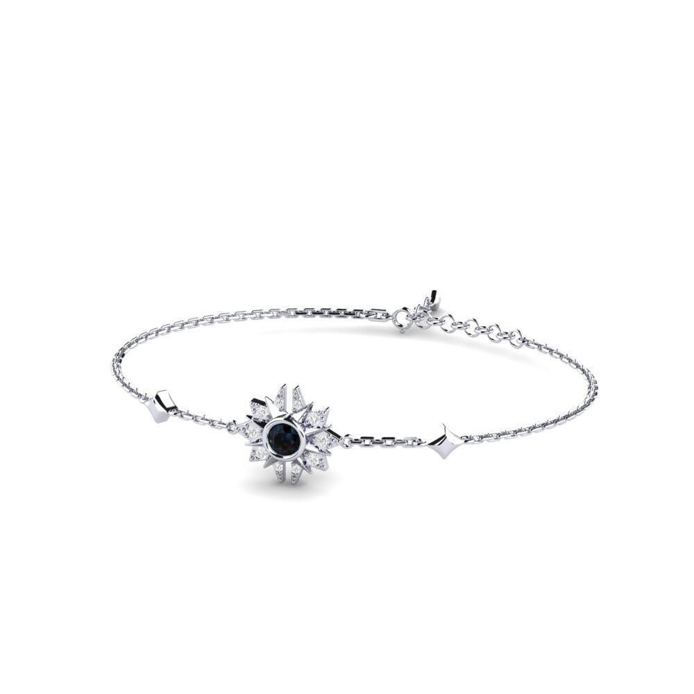 White Silver Black Opal Women's Bracelet Supersky