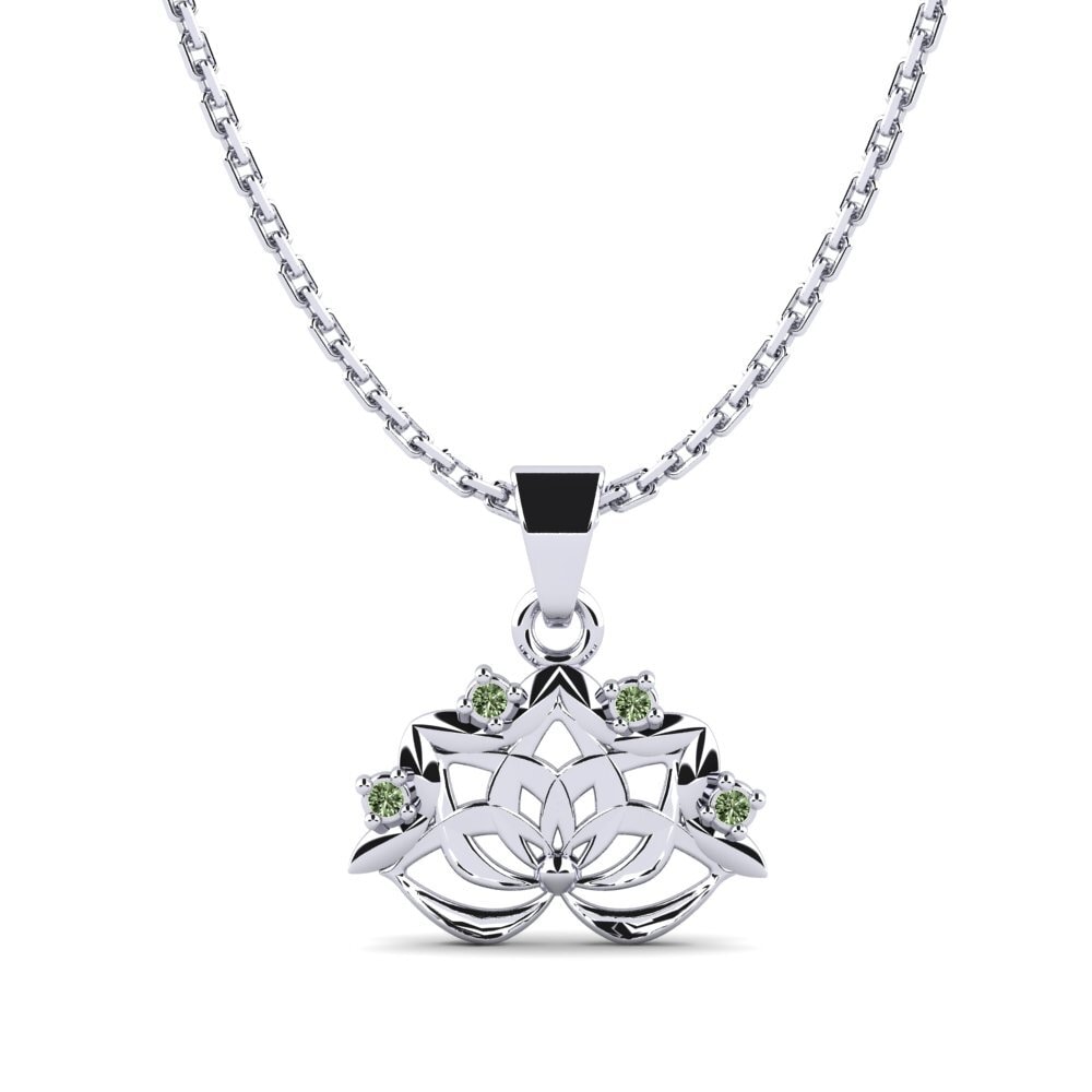 Diamante Verde Colgante de Mujer Supporto