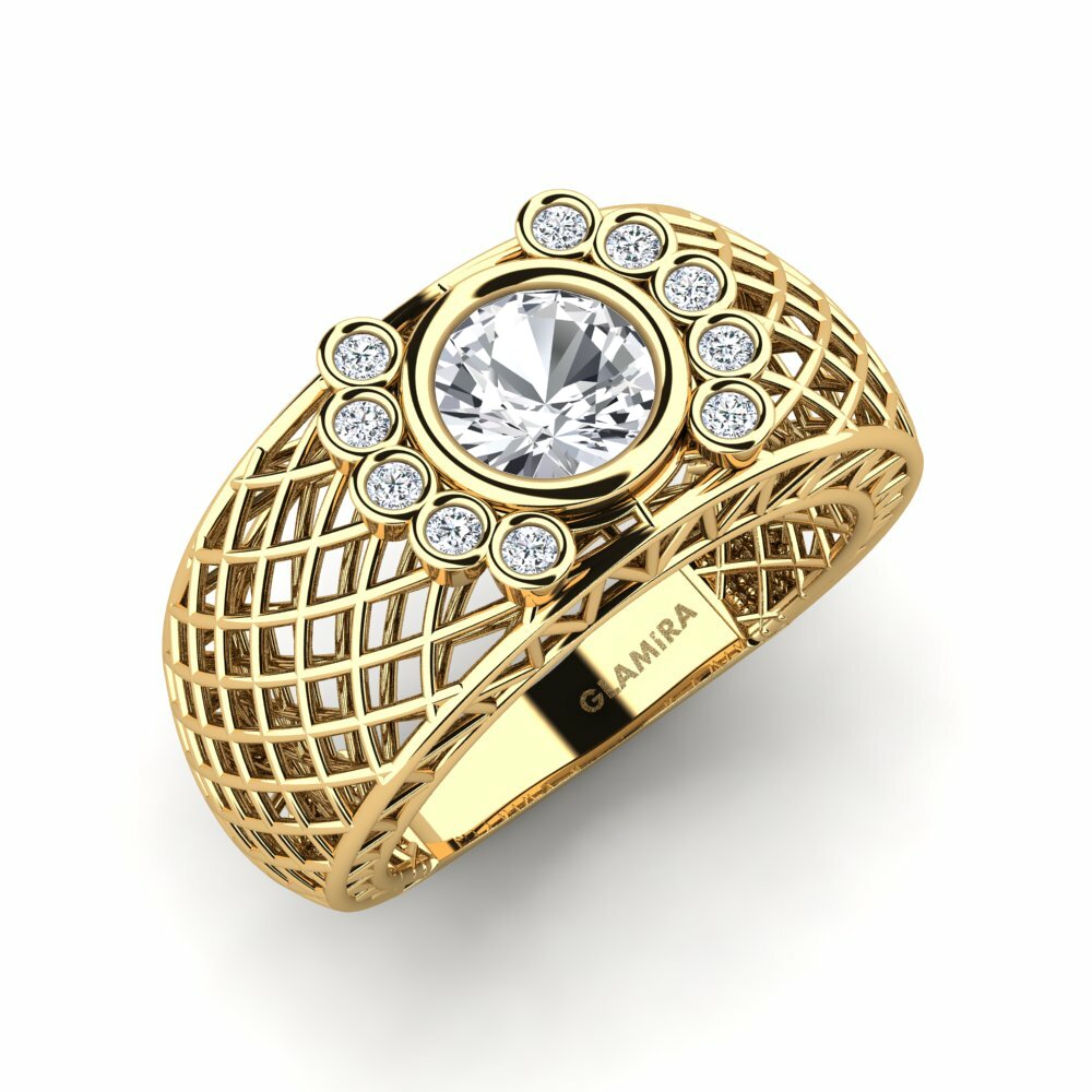 Circón Blanco Anillo Surtr