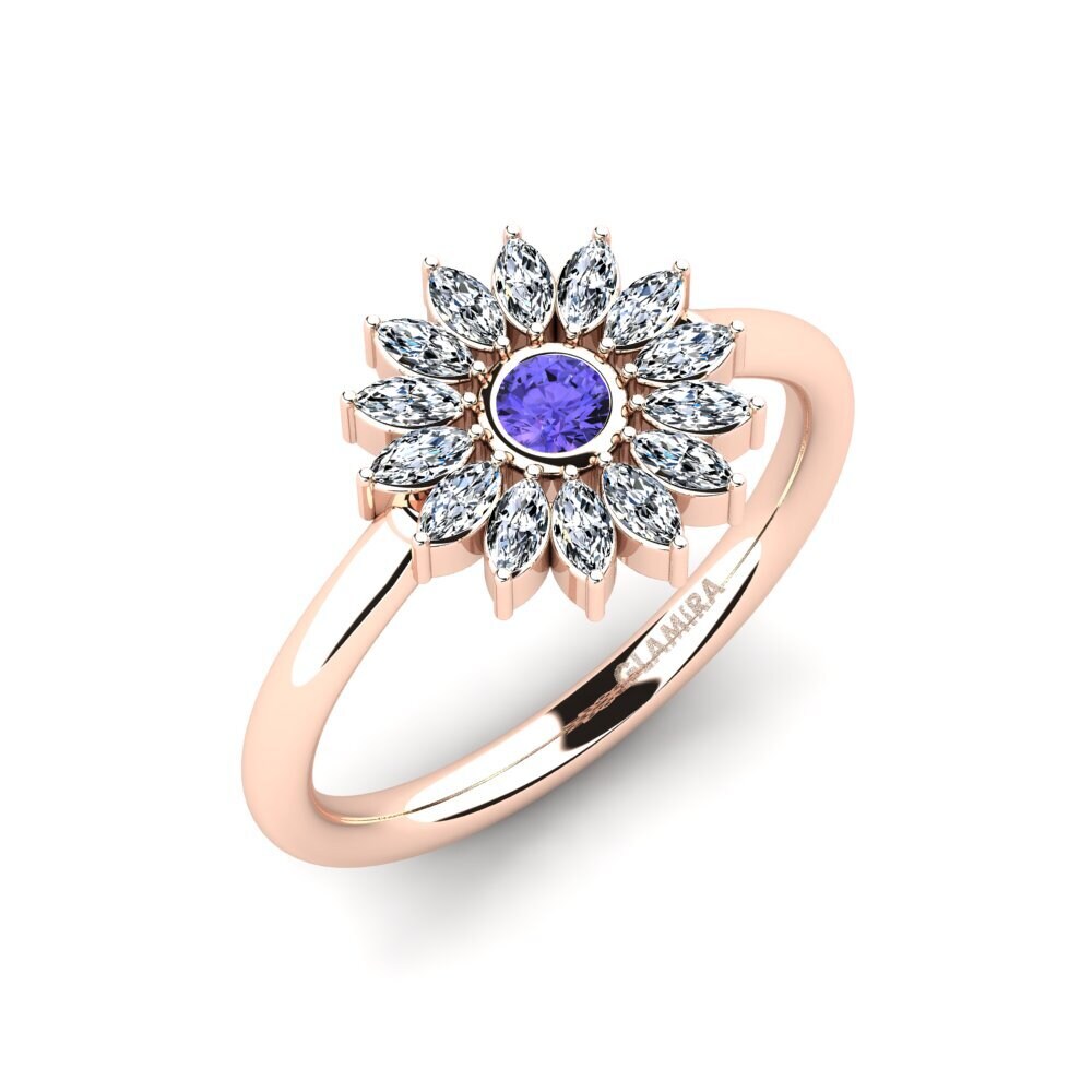 14ct Rose Gold Tanzanite Ring Susheela