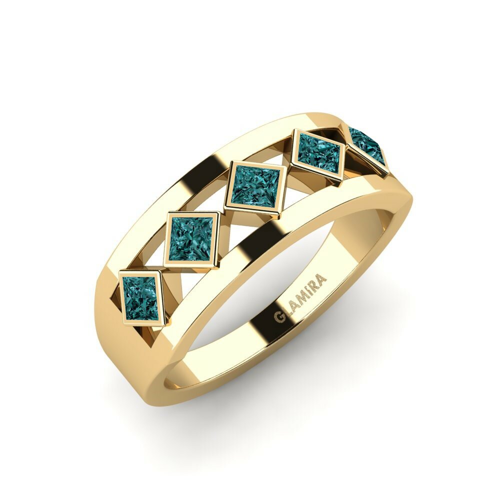 Anillo Suzlam Diamante Azul