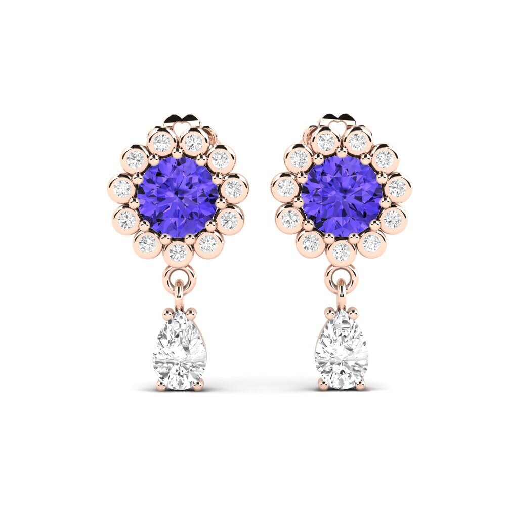 14k Rose Gold Tanzanite SYLVIE Earring Svetlo