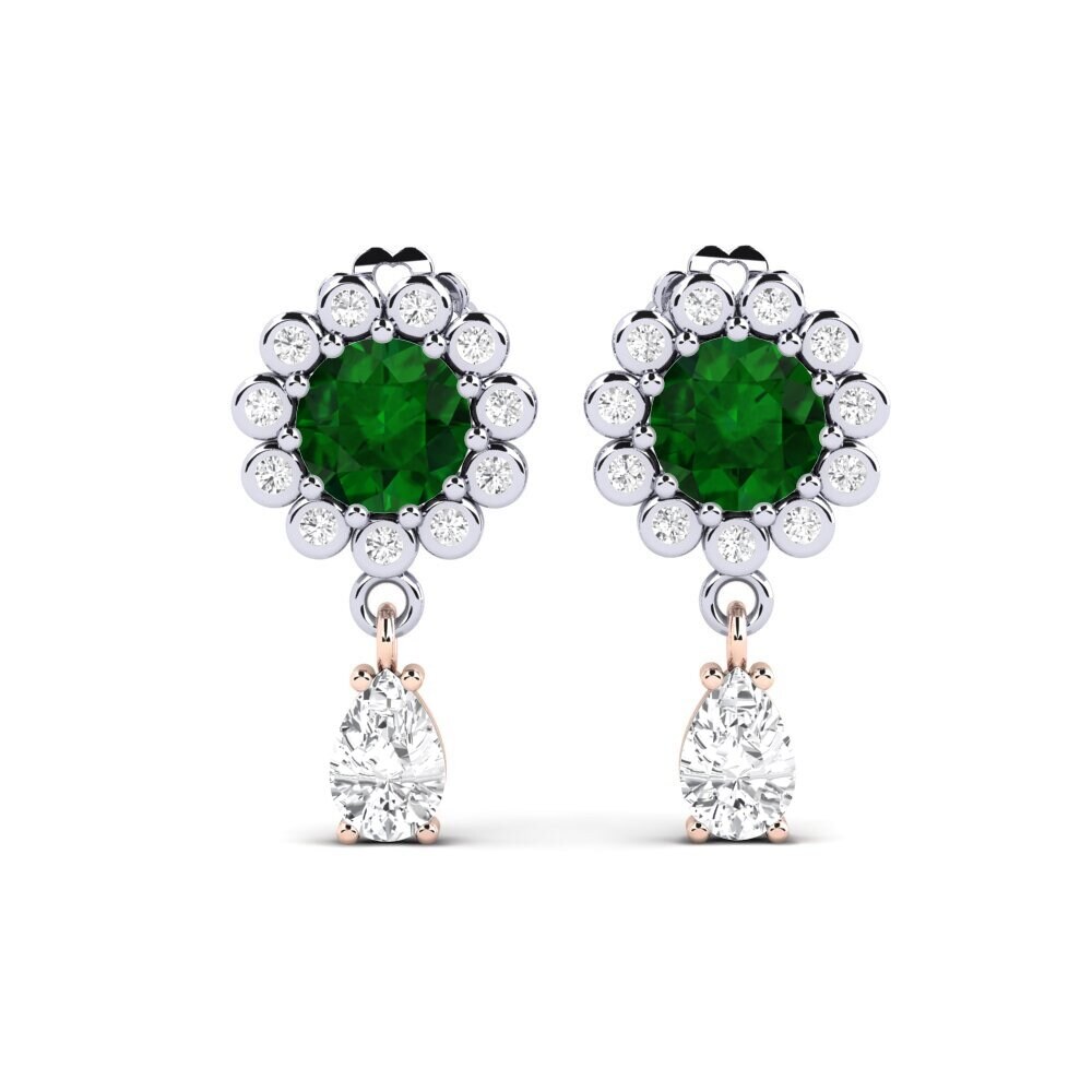 14k White & Rose Gold Tsavorite SYLVIE Earring Svetlo
