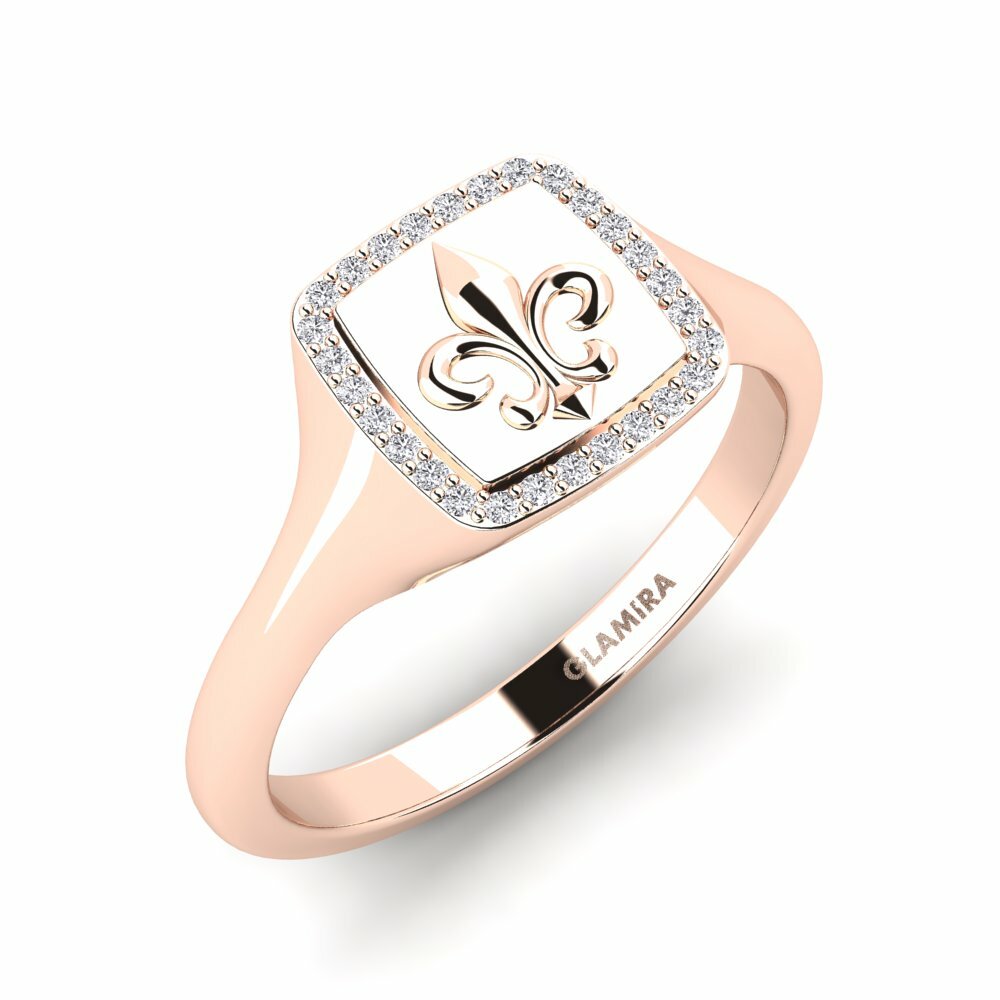 Comprar Anillo de Hombre Swan en corte Redondo 14k Oro Rosa Diamante GLAMIRA .gt