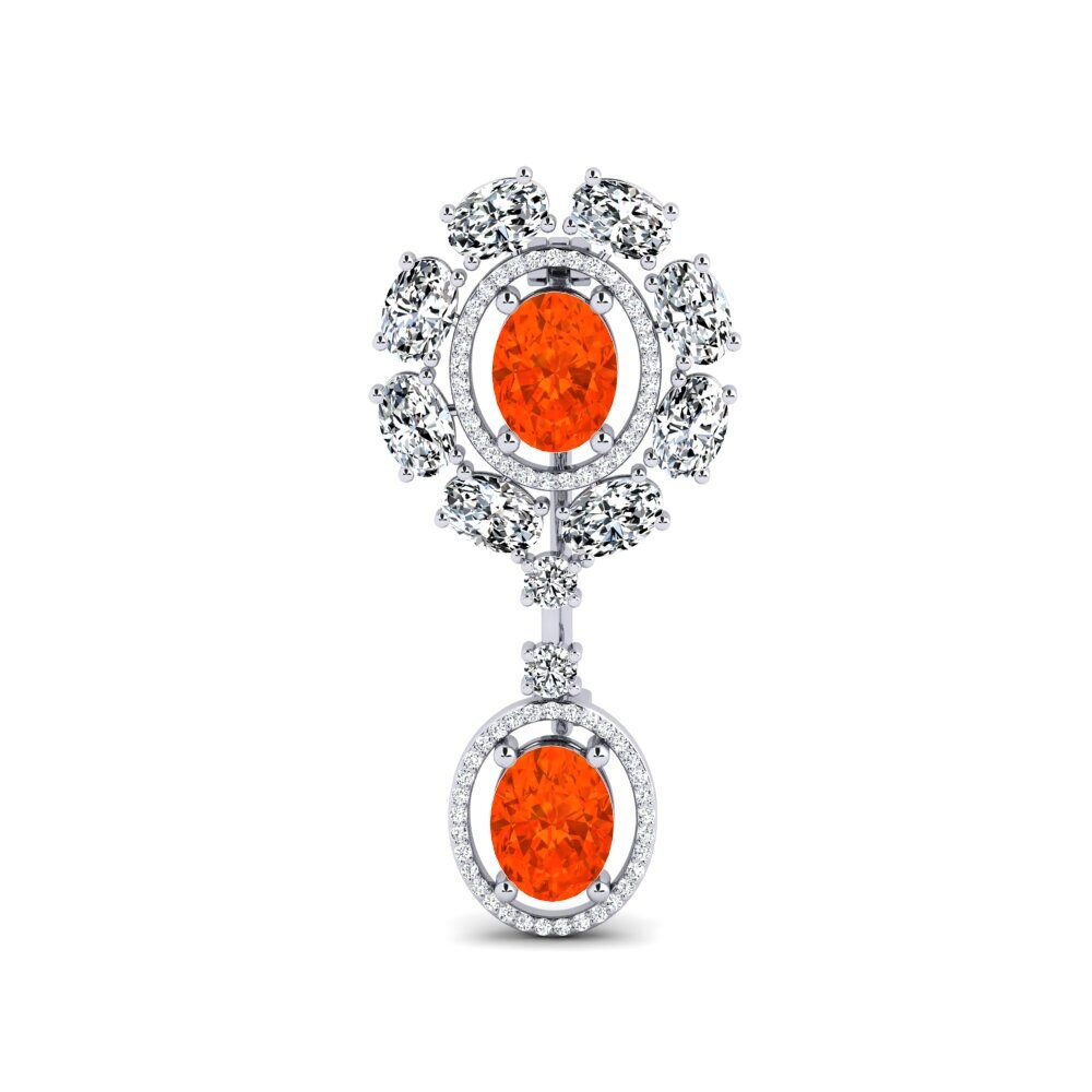 Fire Opal Brooch Swannail