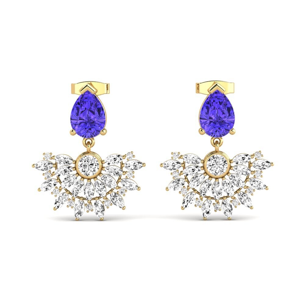 Boucles D'oreilles En Or 18 Carats Avec Diamants 1.3 Carat - Bijou Occasion Remis à Neuf