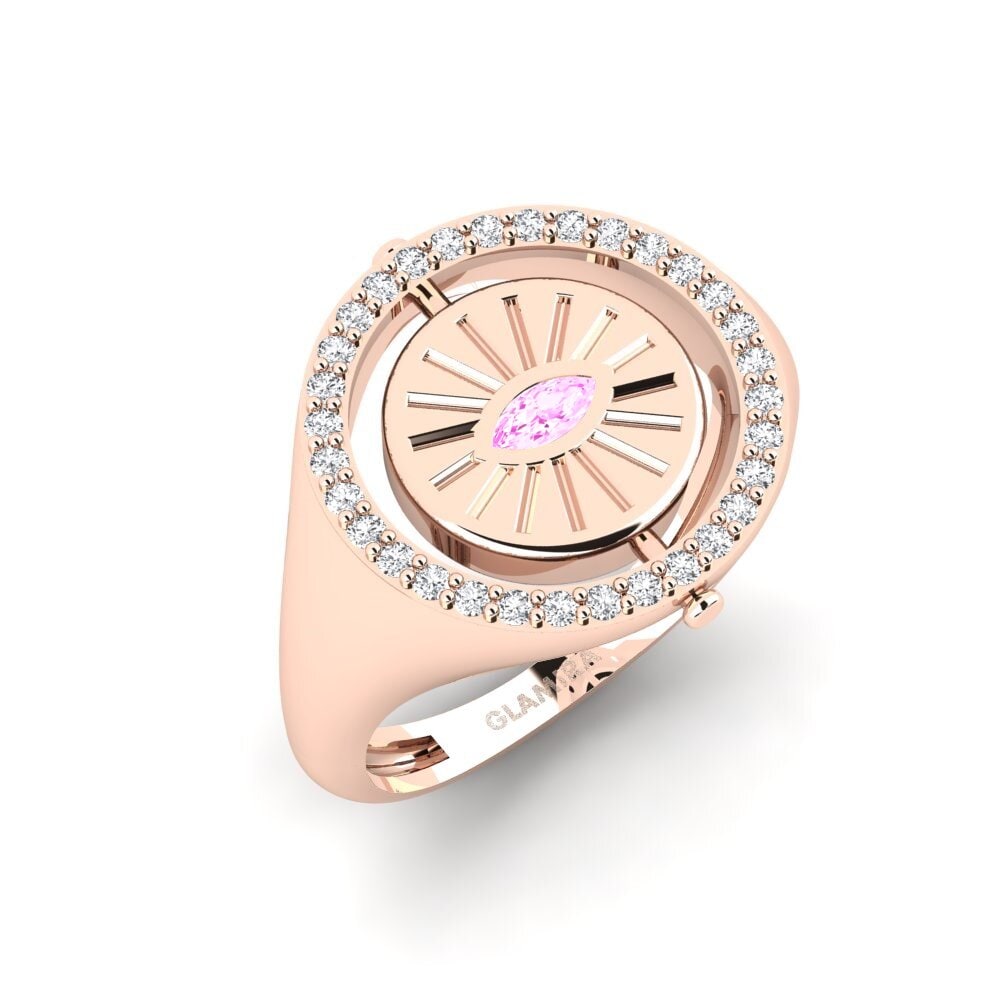 18ct Rose Gold Pink Sapphire Ring Swenet