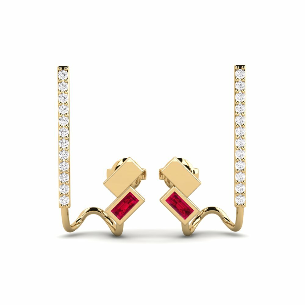 Rubis Boucle d'oreille femme Swetlost