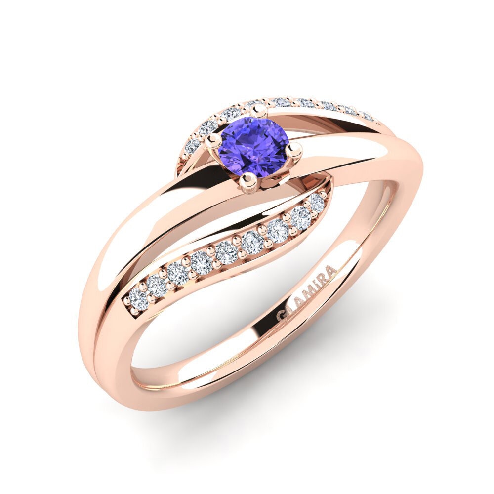 9ct Rose Gold Engagement Ring Sydney 0.16 crt