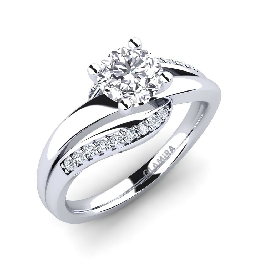 Solitaire Pave Engagement Ring Sydney 0.8 crt
