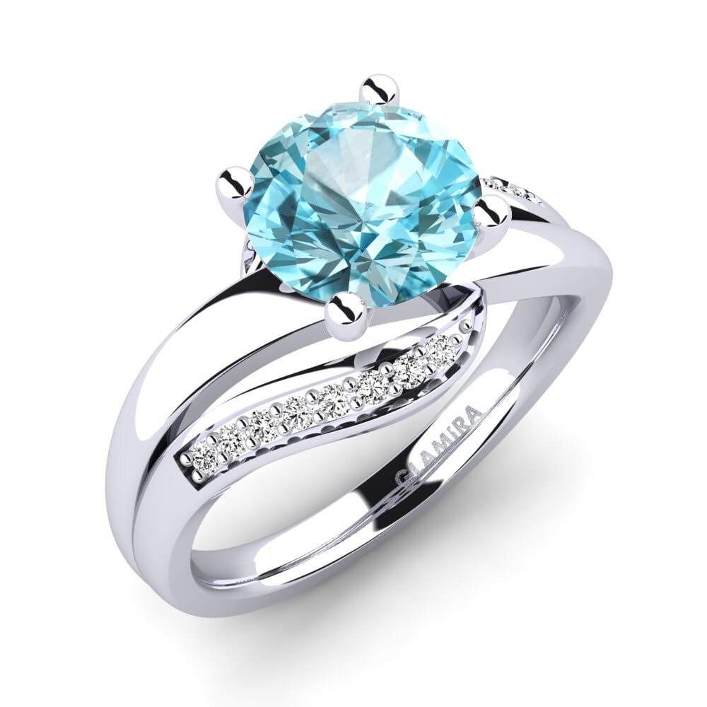Blue Zircon Engagement Ring Sydney 2.0 crt