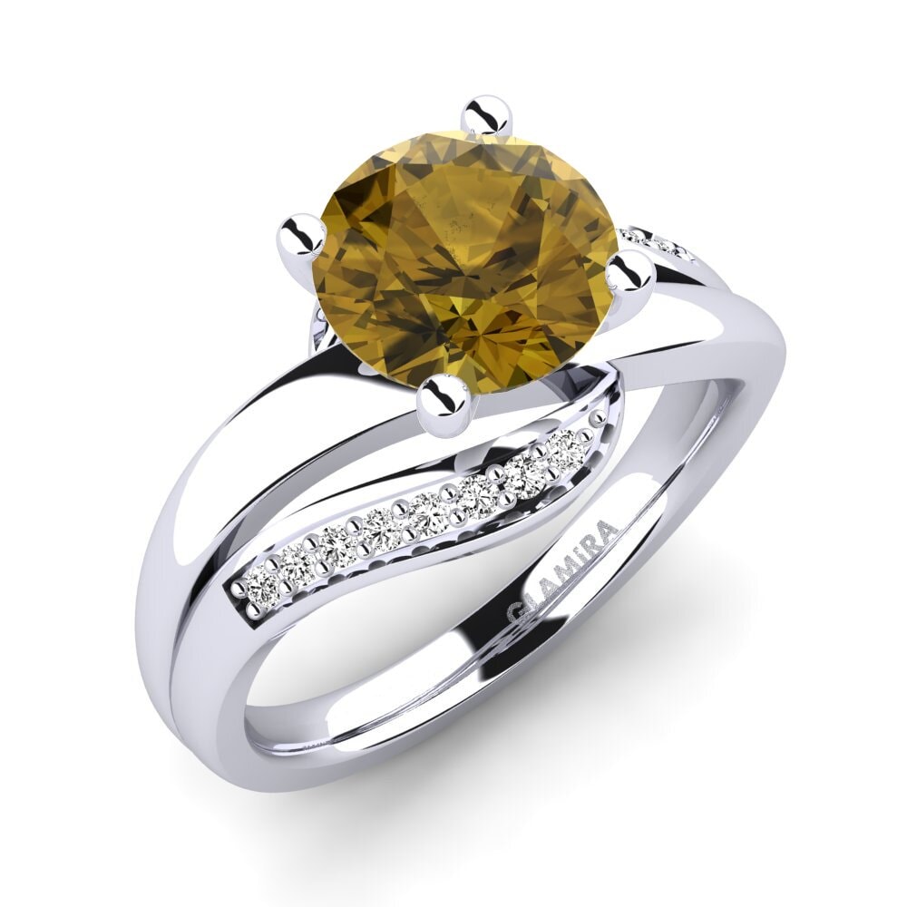 Brown Zircon Engagement Ring Sydney 2.0 crt