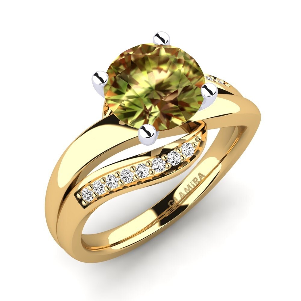 14ct Yellow / White Gold Sultan Stone Engagement Ring Sydney 2.0 crt