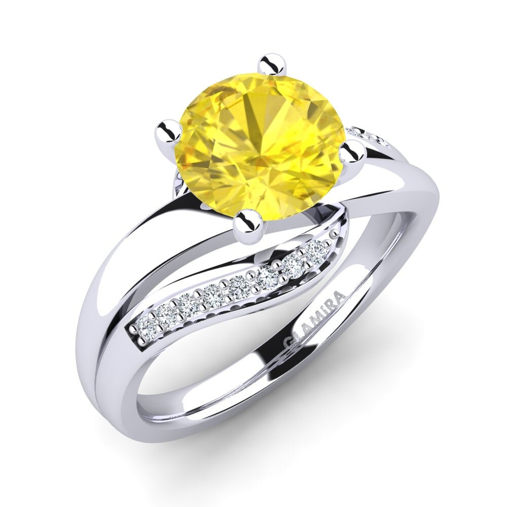 Yellow Sapphire Engagement Ring Sydney 2.0 crt