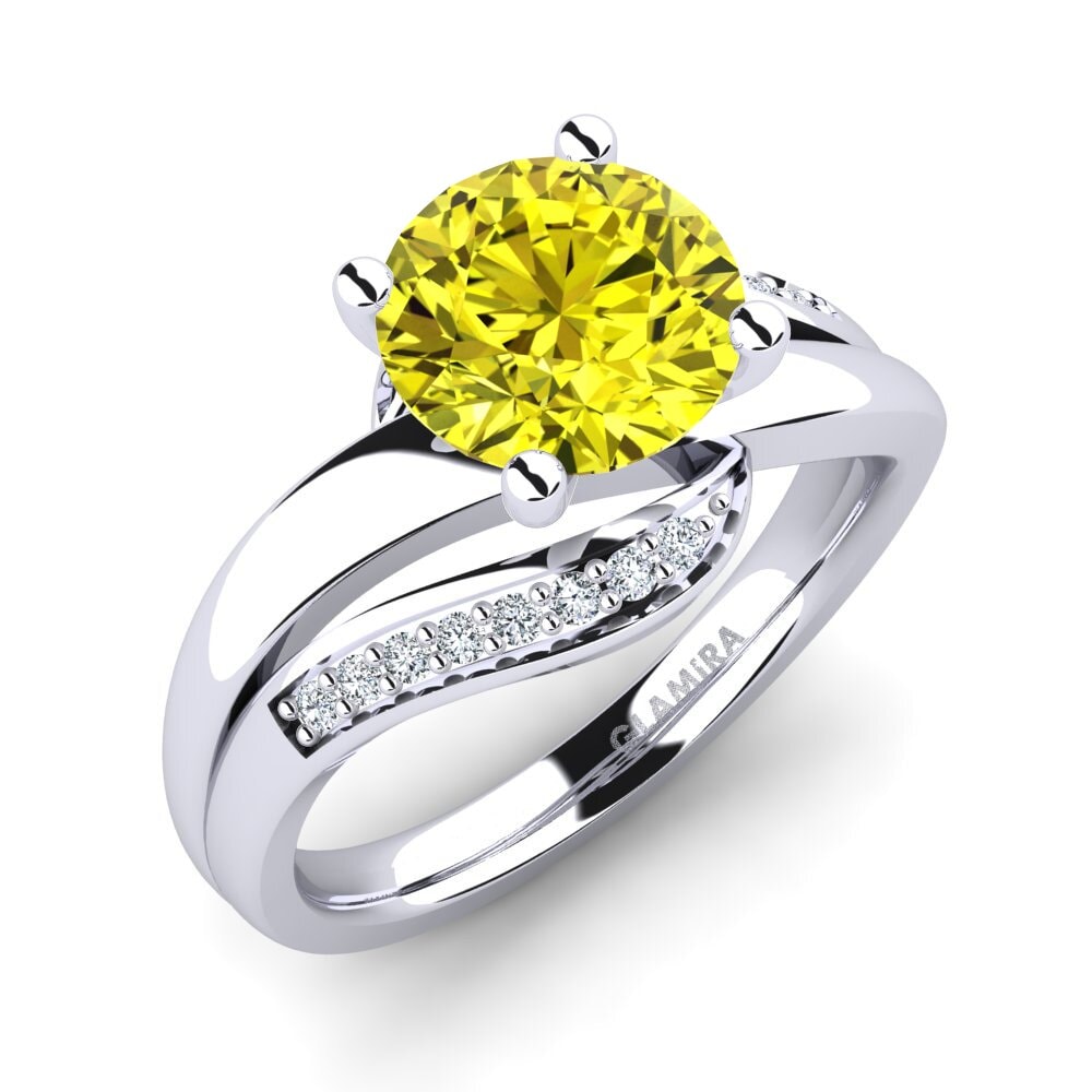 Żółty Diament Pierścionek zaręczynowy Sydney 2.0 crt