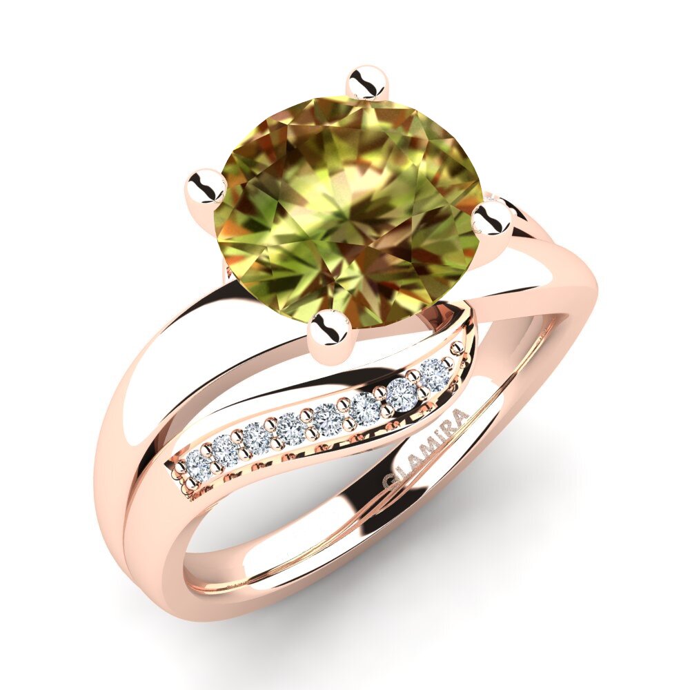 9k Rose Gold Sultan Stone Engagement Ring Sydney 3.0 crt