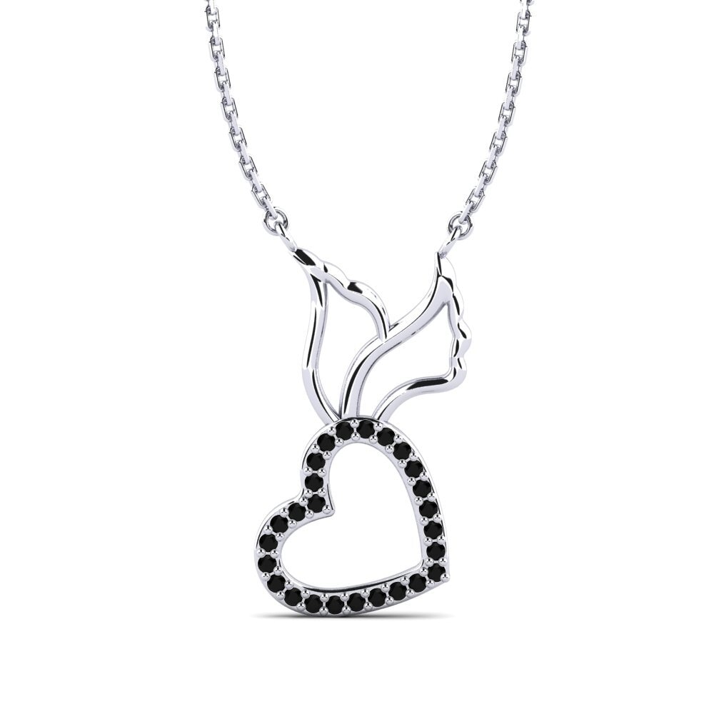 Safira negra Pingente Feminino Sylenad