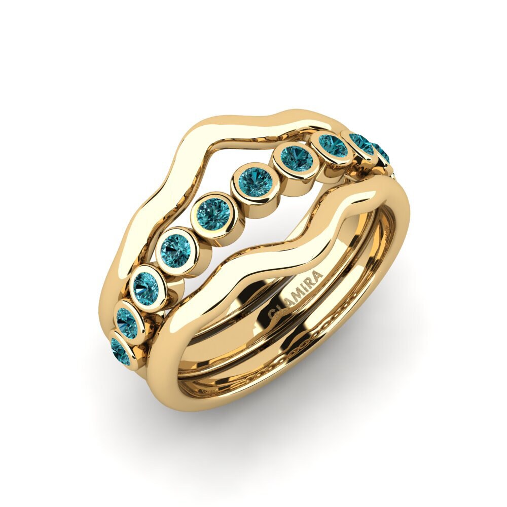 Blue Diamond Ring Syllu - SET