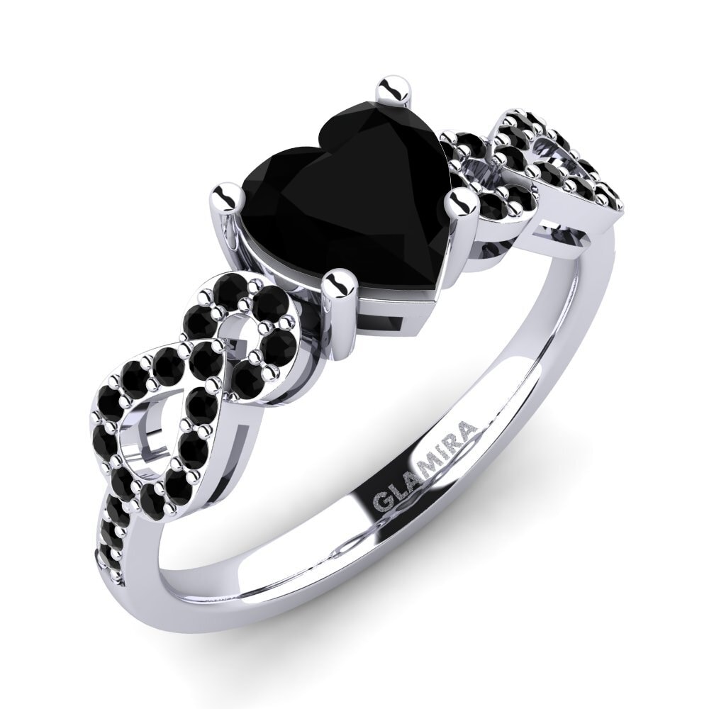 Black Diamond Engagement Ring Sylvia