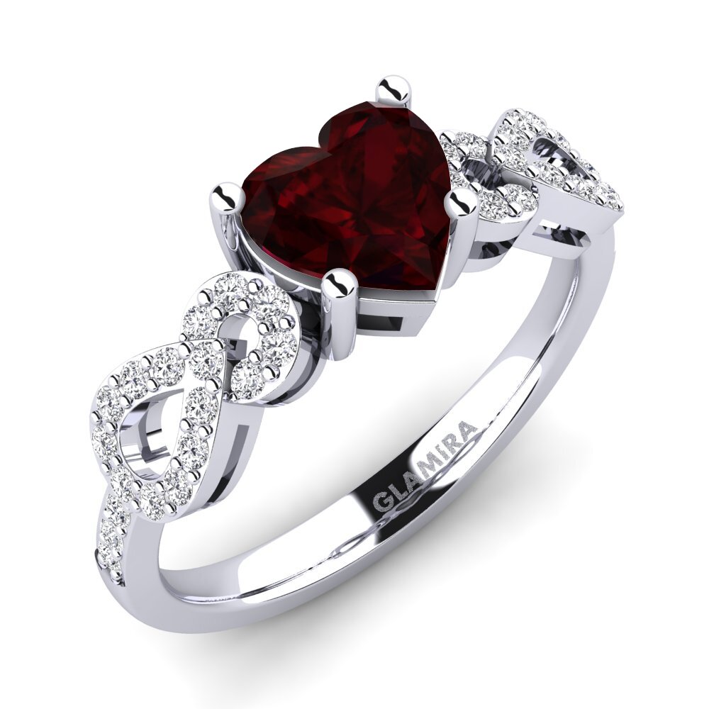 Garnet Engagement Ring Sylvia
