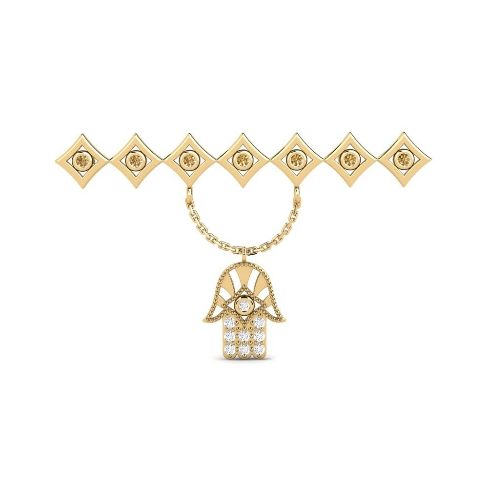 Accesorios Pinzas De Cabello Symagic Oro Amarillo 585 Diamante Marrón