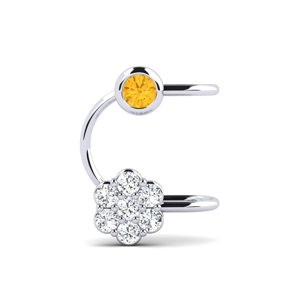950 Platinum Citrine Women's Earring Syndra