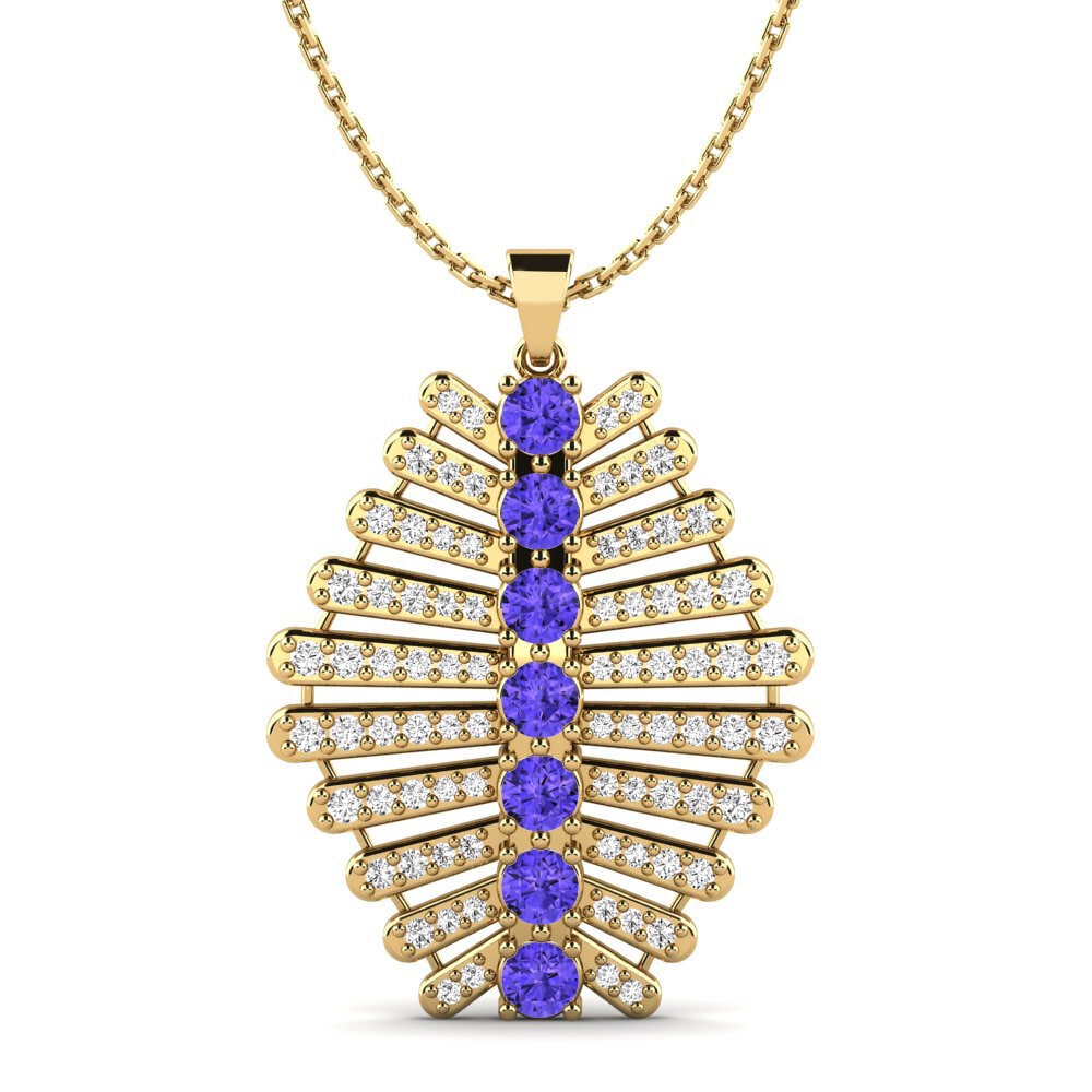 Gelbgold 585 Tansanit Damen anhänger Synne