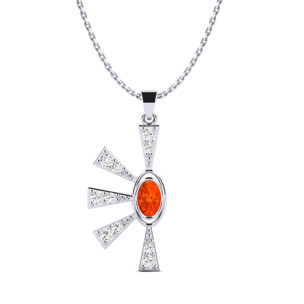 Fire-Opal Women's Pendant Tabatiere