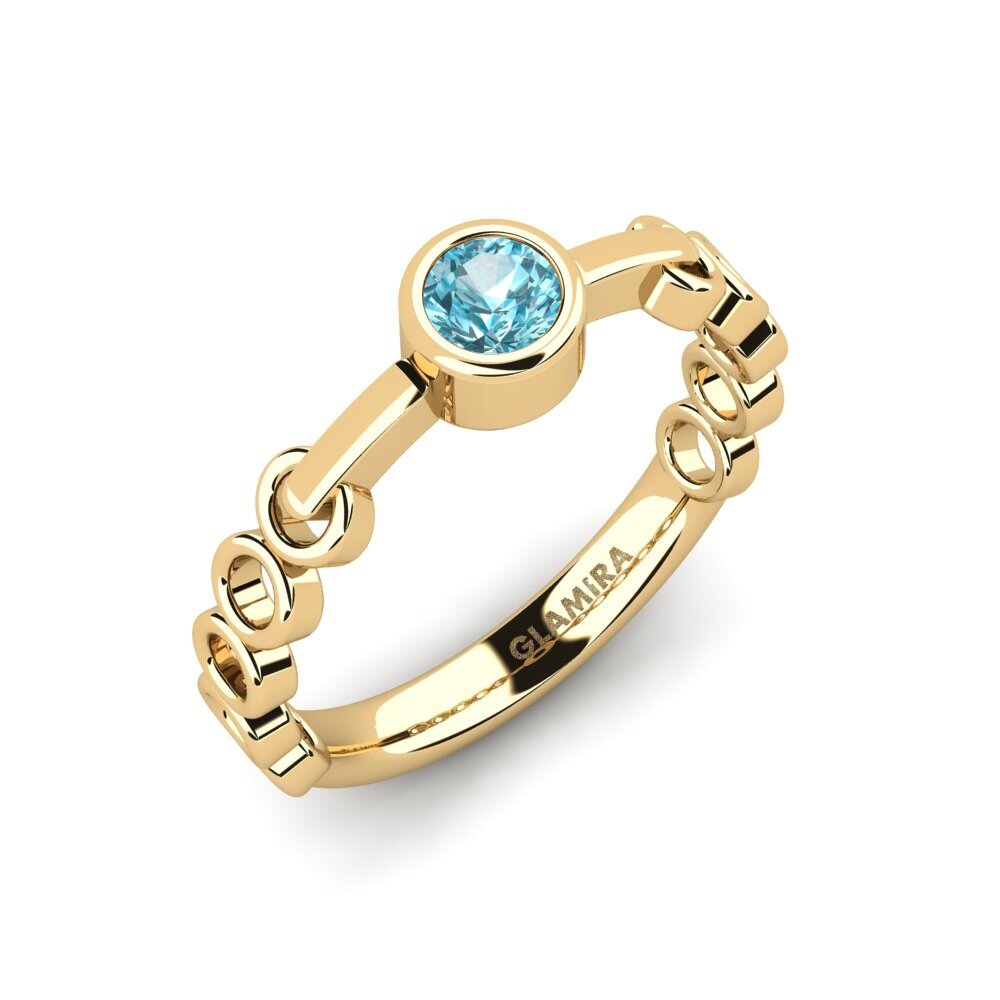 Zircon Bleu Bague de fiançailles Tablastera