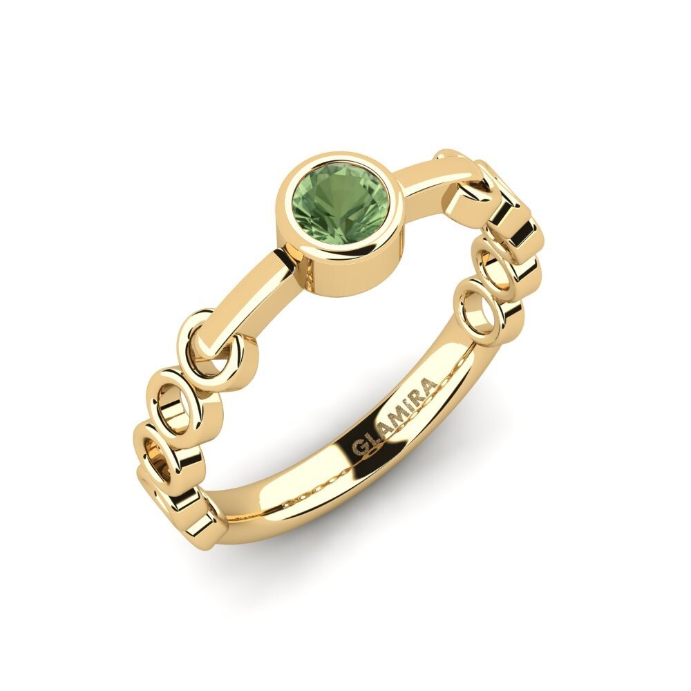 Zafiro Verde Anillo de compromiso Tablastera