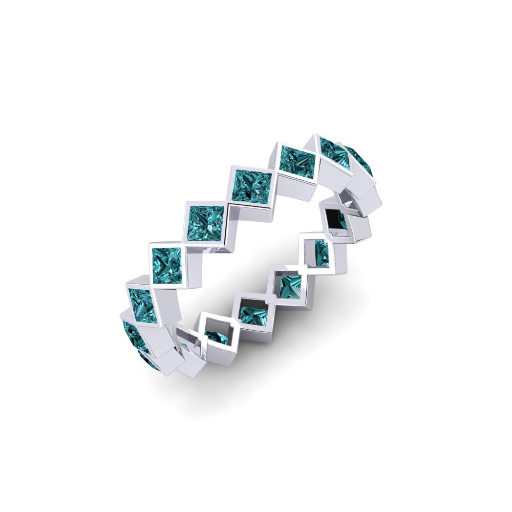 950 Platinum Blue Diamond Ring Tahelos