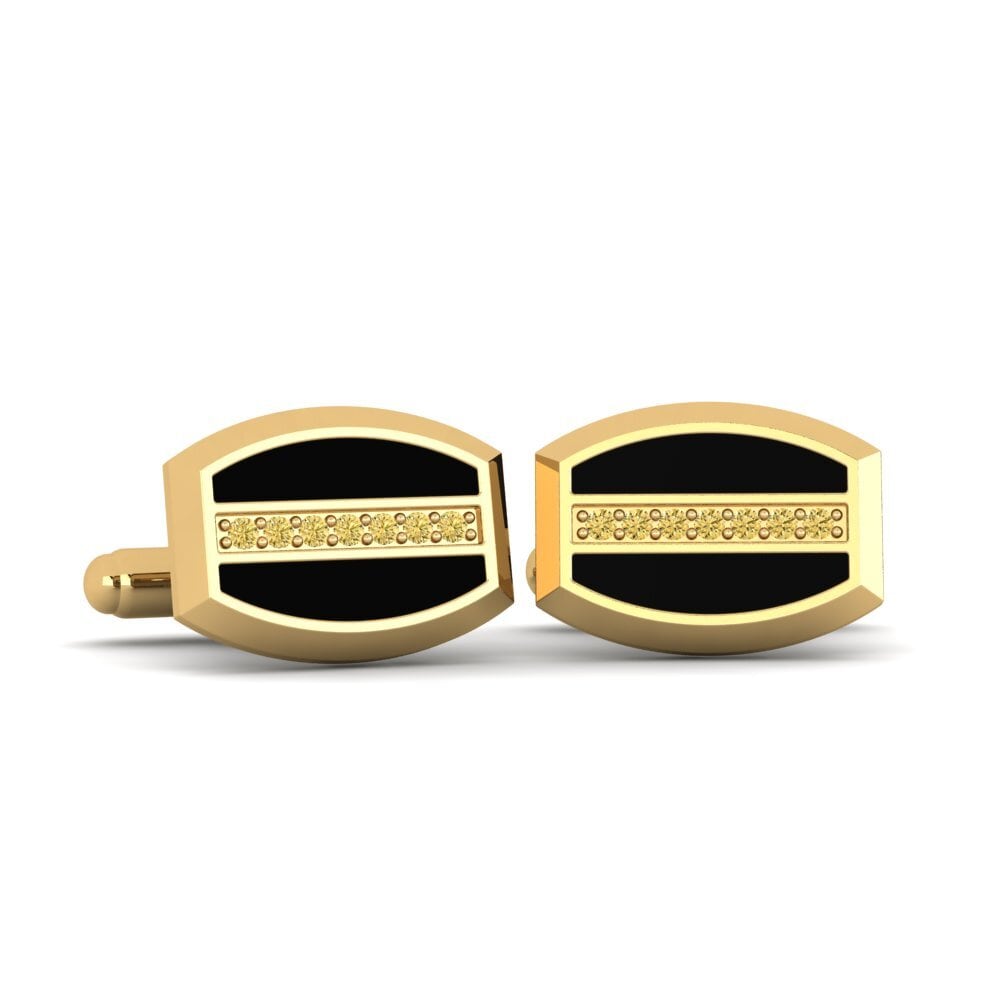 585 Gult Guld Gul Diamant Manchetknap Tahlia