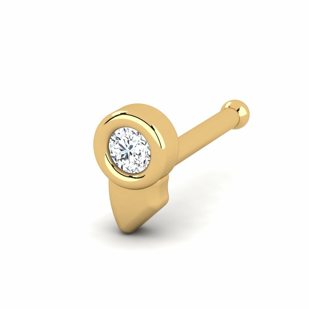 14K Geel Goud Neus Pin Tahr