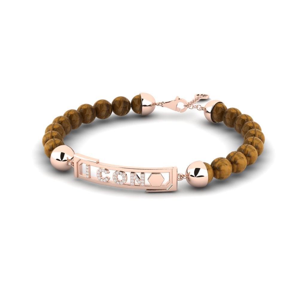 Rotgold 585 Herren-Armband Takenu